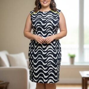 Funky Patterned Karin Stevens Dress | Size 8